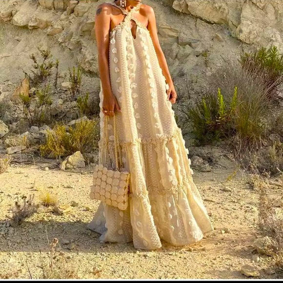 Boho Linen Maxi Dress 🌸 - Picture 4 of 7